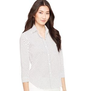 Ralph Lauren White polka dot cotton shirt